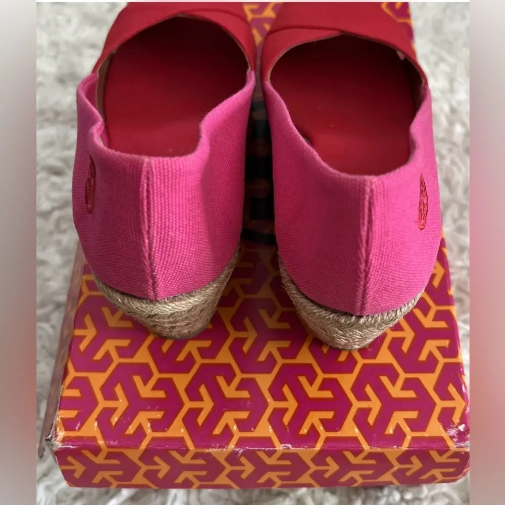 Tory Burch Canvas Wedge Espadrille size 5B - Picture 4 of 5
